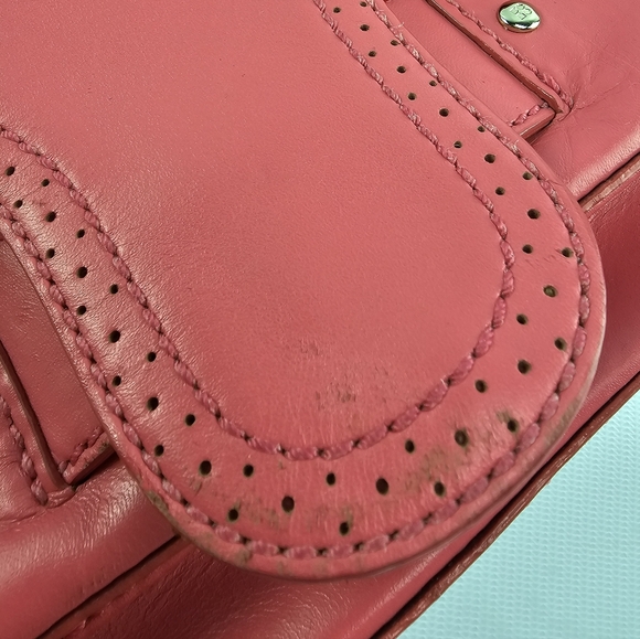 Kate Spade New York Nature Pink Leather Flap Shoulder Bag Purse - Picture 11 of 12